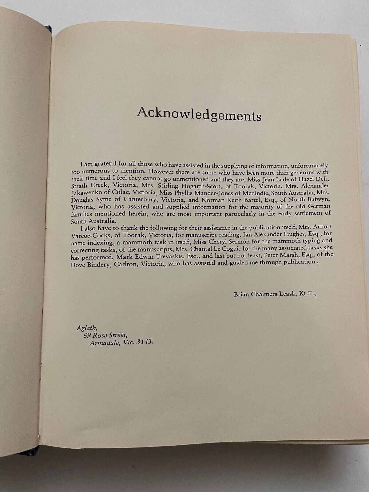 Leask's Australian Genealogies (Hardcover, 1979)
