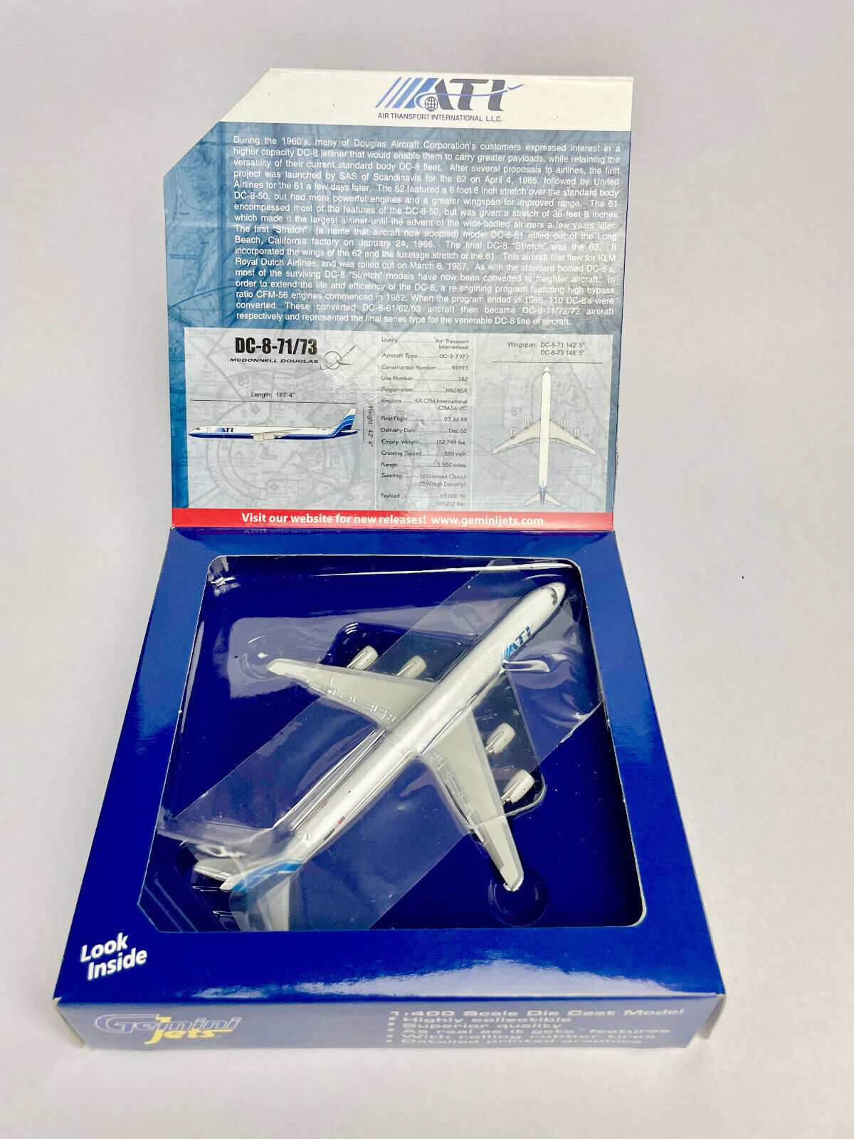 Gemini Jets ATI DC-8-71F 1:400