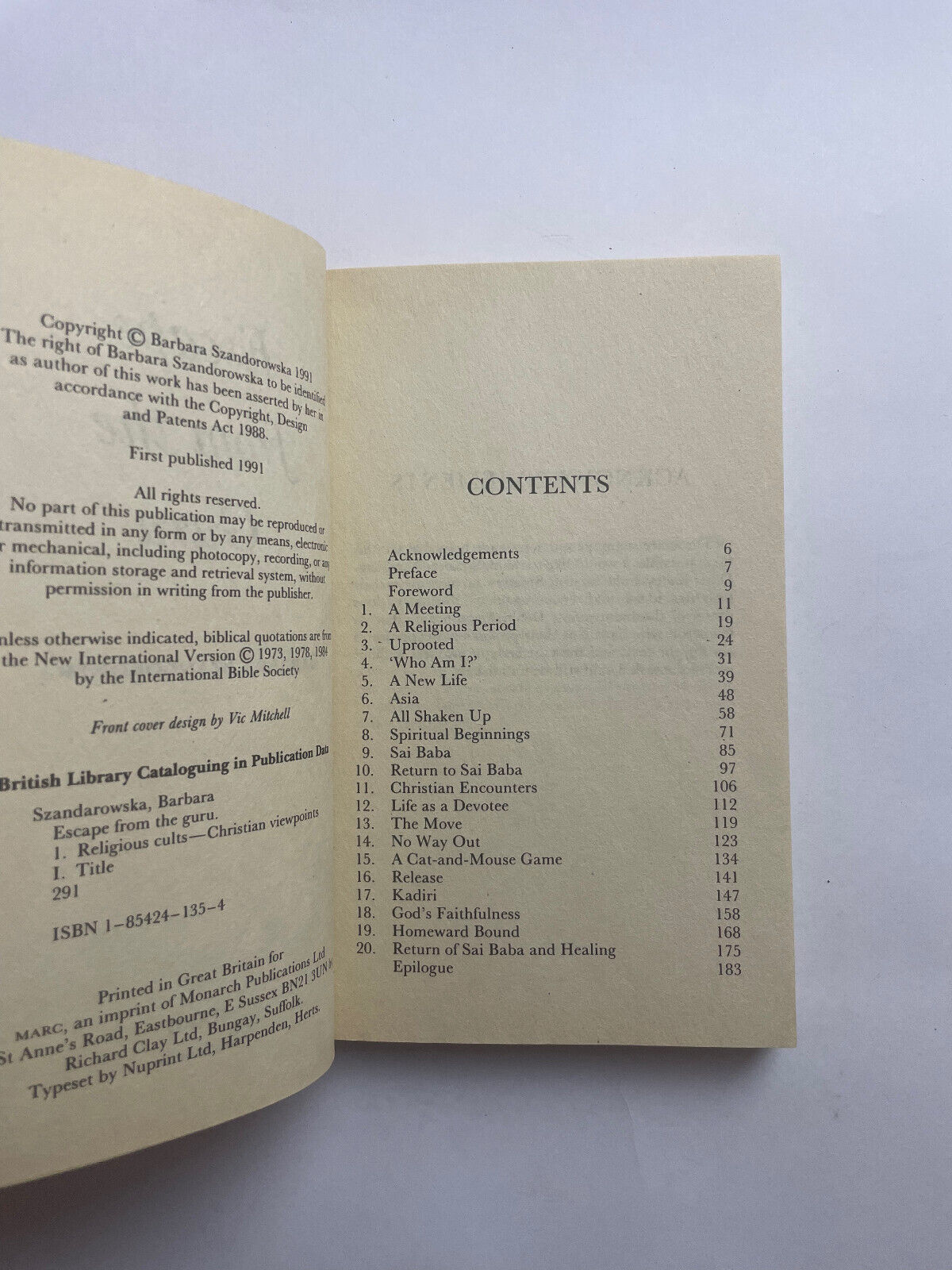 Escape from the Guru by Michael Green 1st ed Small PB 1854241354 Marc