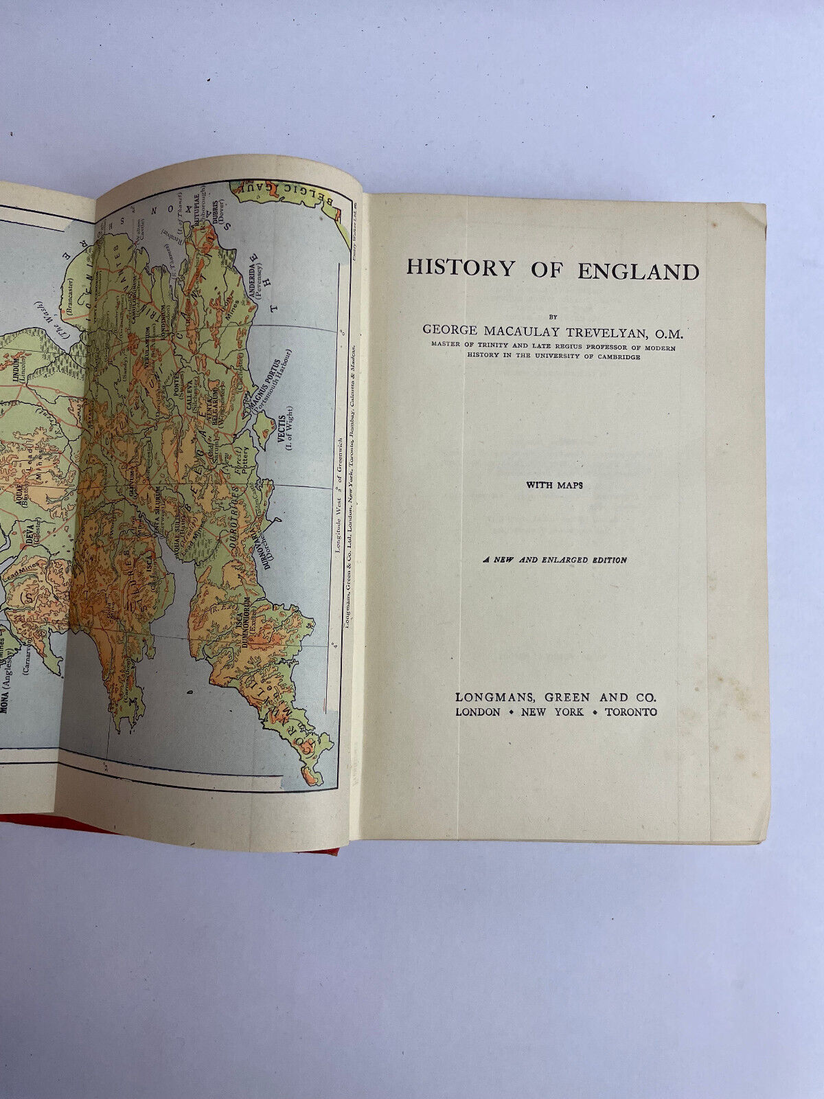 History of England George Macaulay Trevelyan Coloured Folding Maps