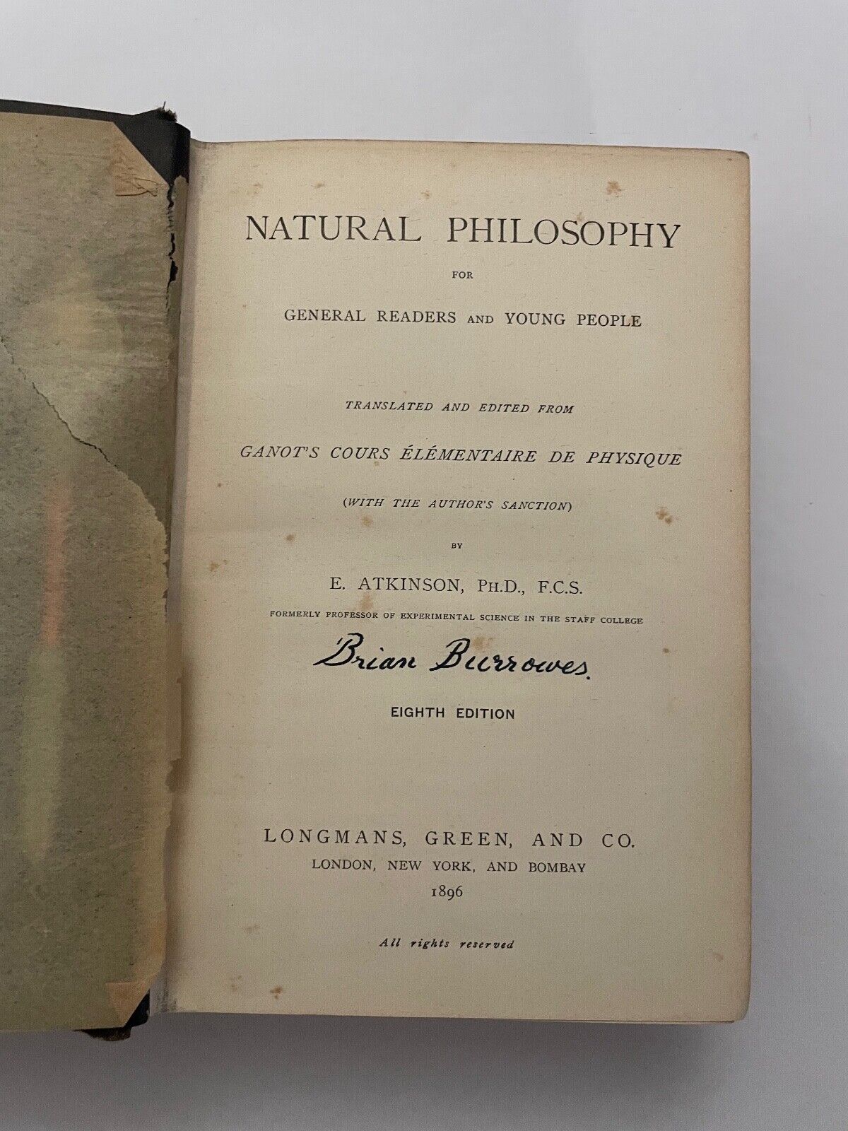 Popular Natural Philosophy Ganot Atkinson