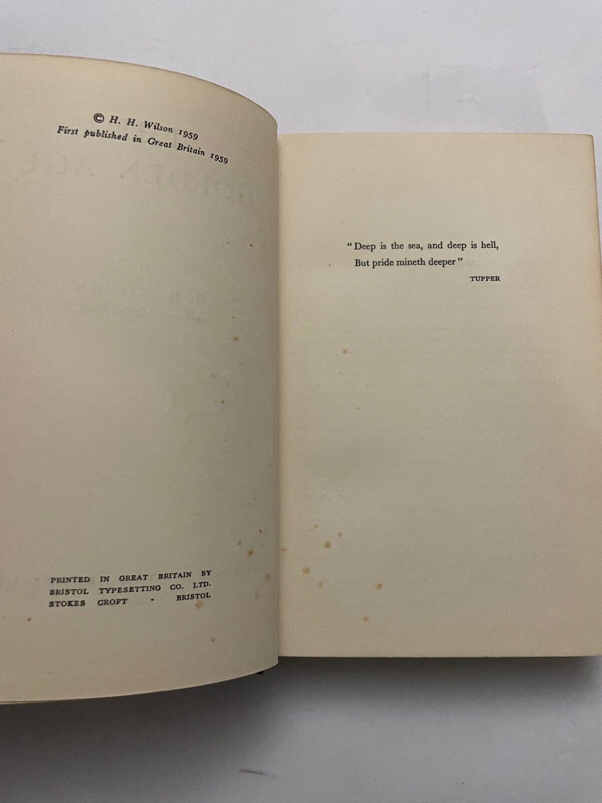 The Golden Age by HH Wilson (Hardcover, 1959) scarce