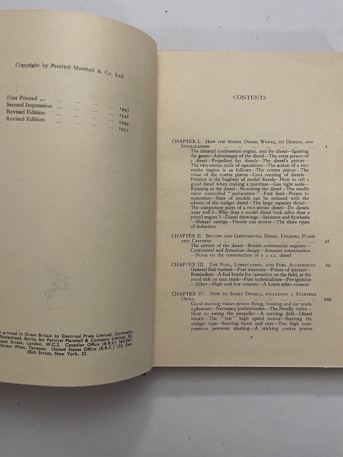 Diesel Model Engines by Lt Col CE Bowden