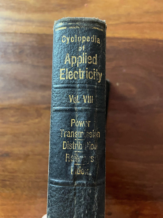Cyclopedia of Applied Electricity Vol VIII 8 1920 Power Trans. Railway Index