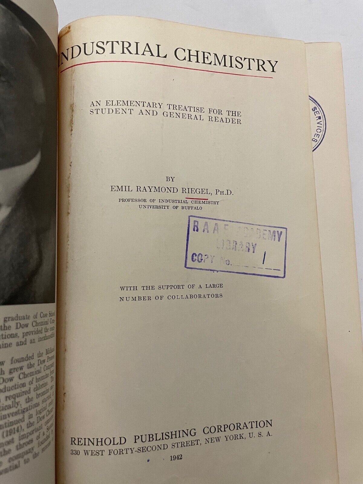 Industrial Chemistry by Emil Riegel 1942