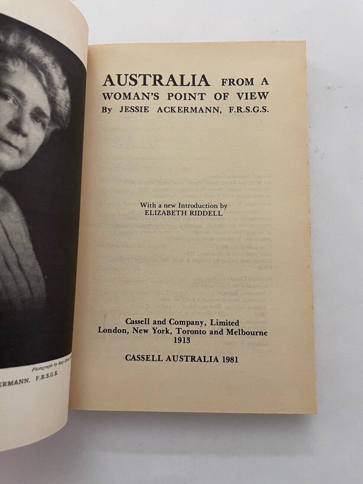 Australia from a Woman's Point of View by Jessie Ackermann Repo of 1913!