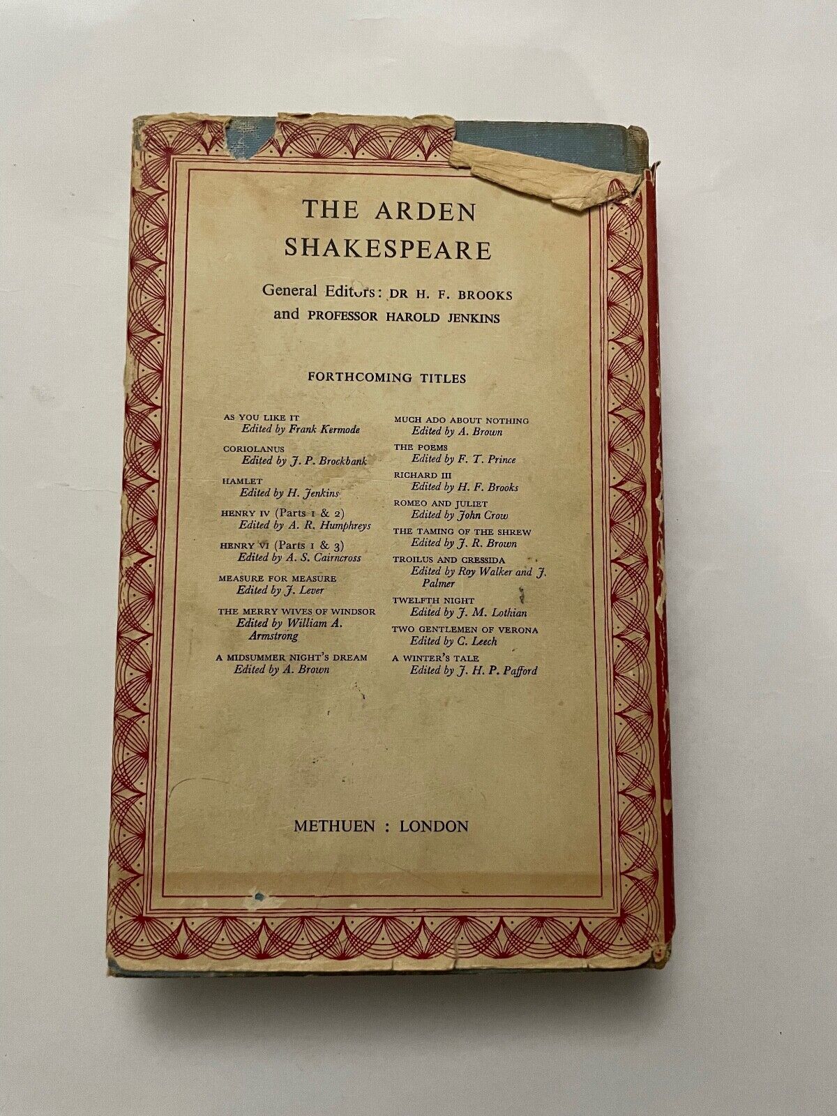 King Lear by William Shakespeare (edited by K Muir) Arden