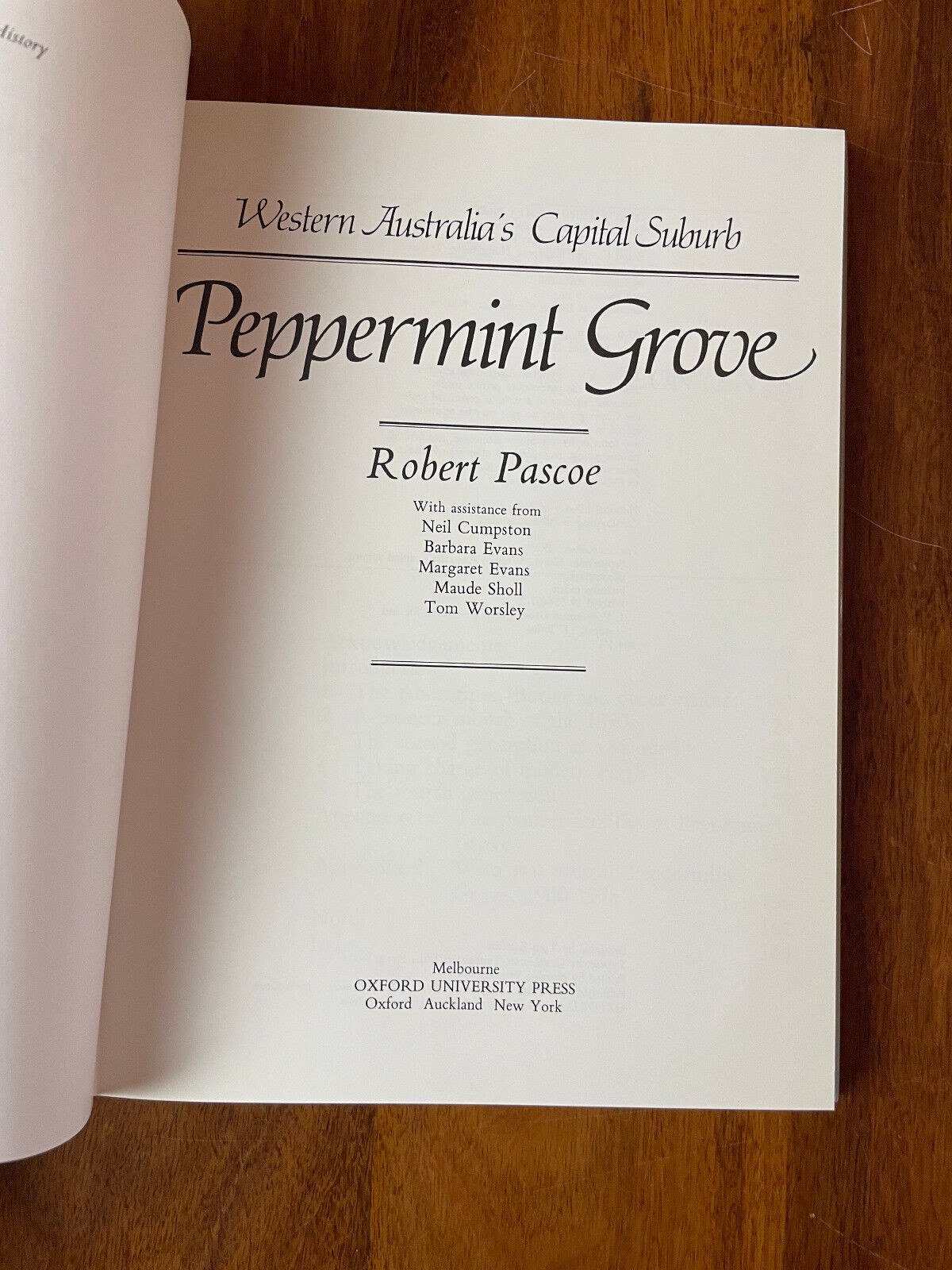 Peppermint Grove, Western Australia's Capital Suburb - Robert Pascoe Hardcover