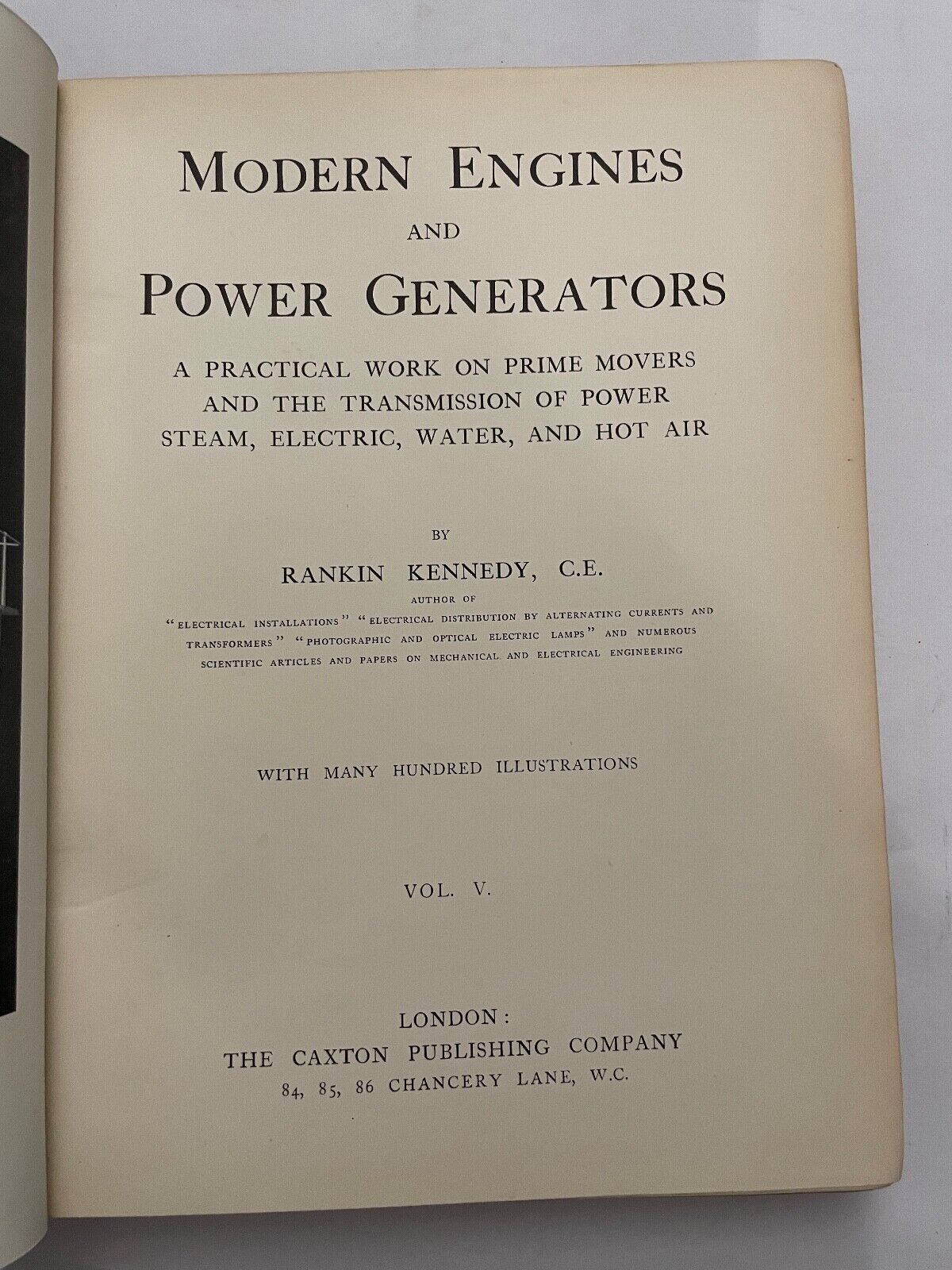 Modern Engines and Power Generators by Rankin Kennedy vol V