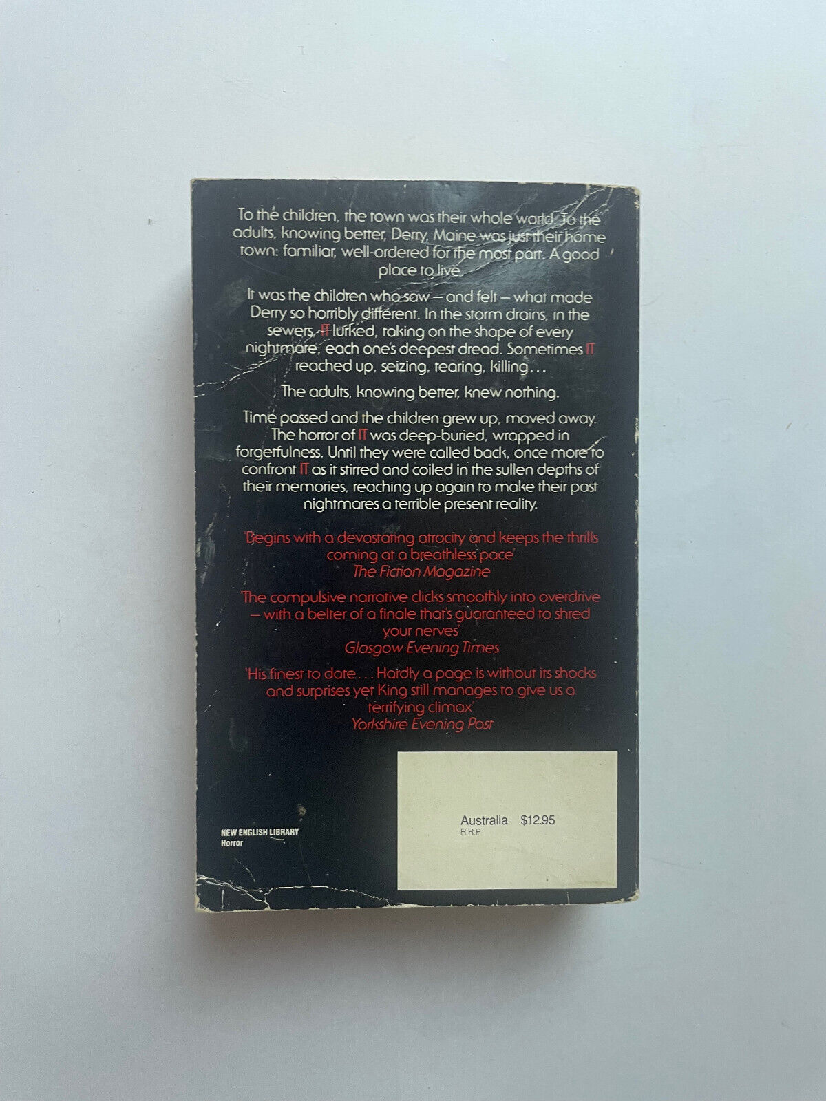 IT by Stephen King First Paperback New English 1987 Edition Vintage Book Horror