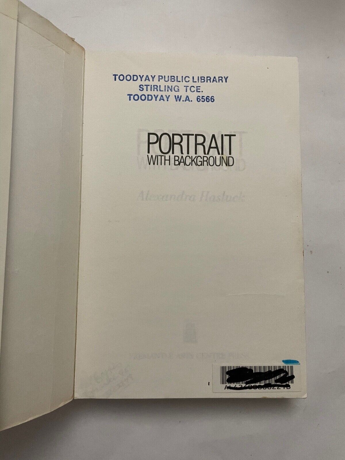 Portrait with Background by Alexandra Hasluck (Paperback)