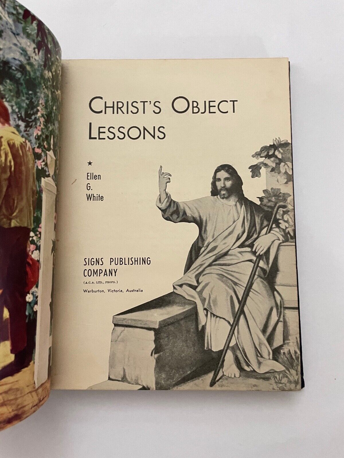 CHRIST’S Object Lessons Vintage Textured Cover ELLEN G. WHITE HC Book