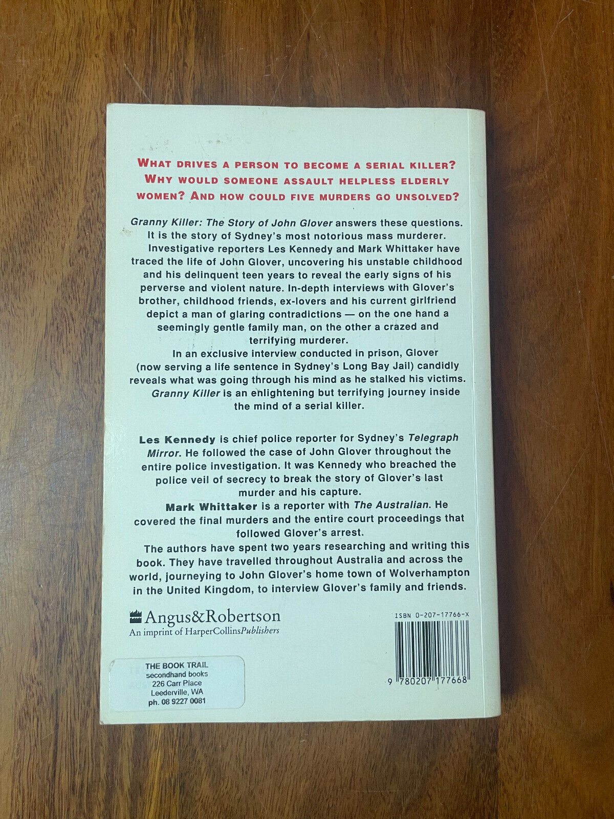 Granny Killer: The Story of John Glover by Les Kennedy & Mark Whittaker