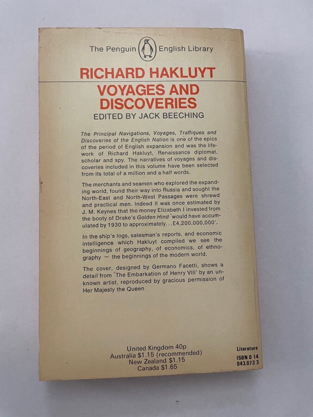 Voyages and Discoveries: Principal Navigations, Voyages, Traffiques & Discoverie