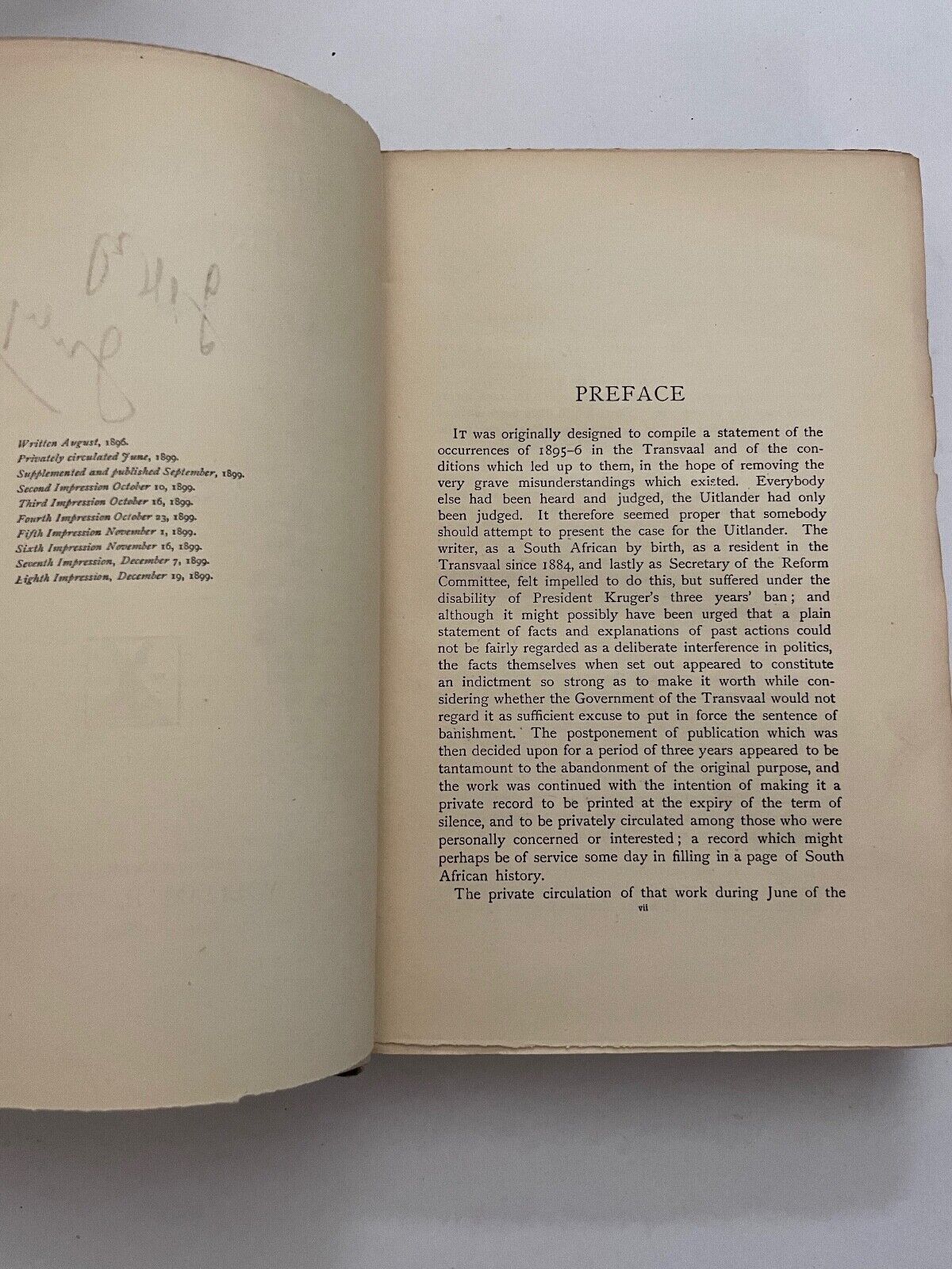 The Transvaal from Within a Private Record of Public Affairs by Percy Sir...