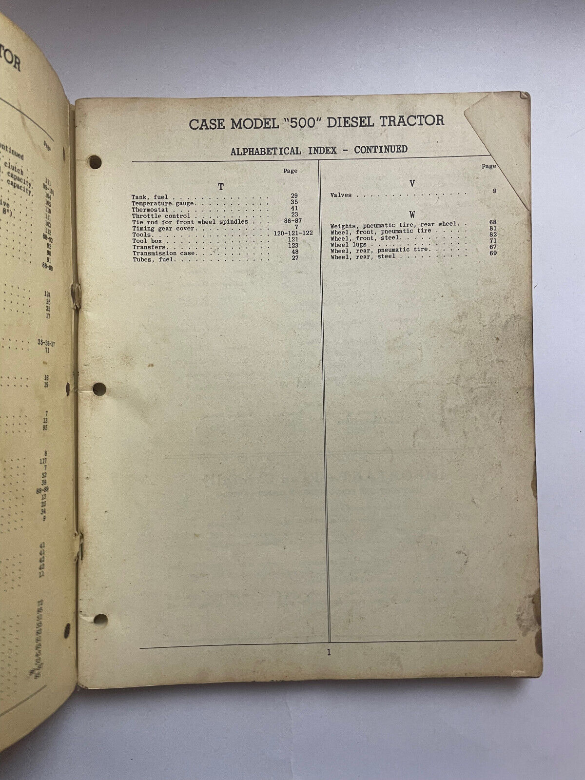 Case Tractor Model D, DC, DO & DV Series Parts Manual
