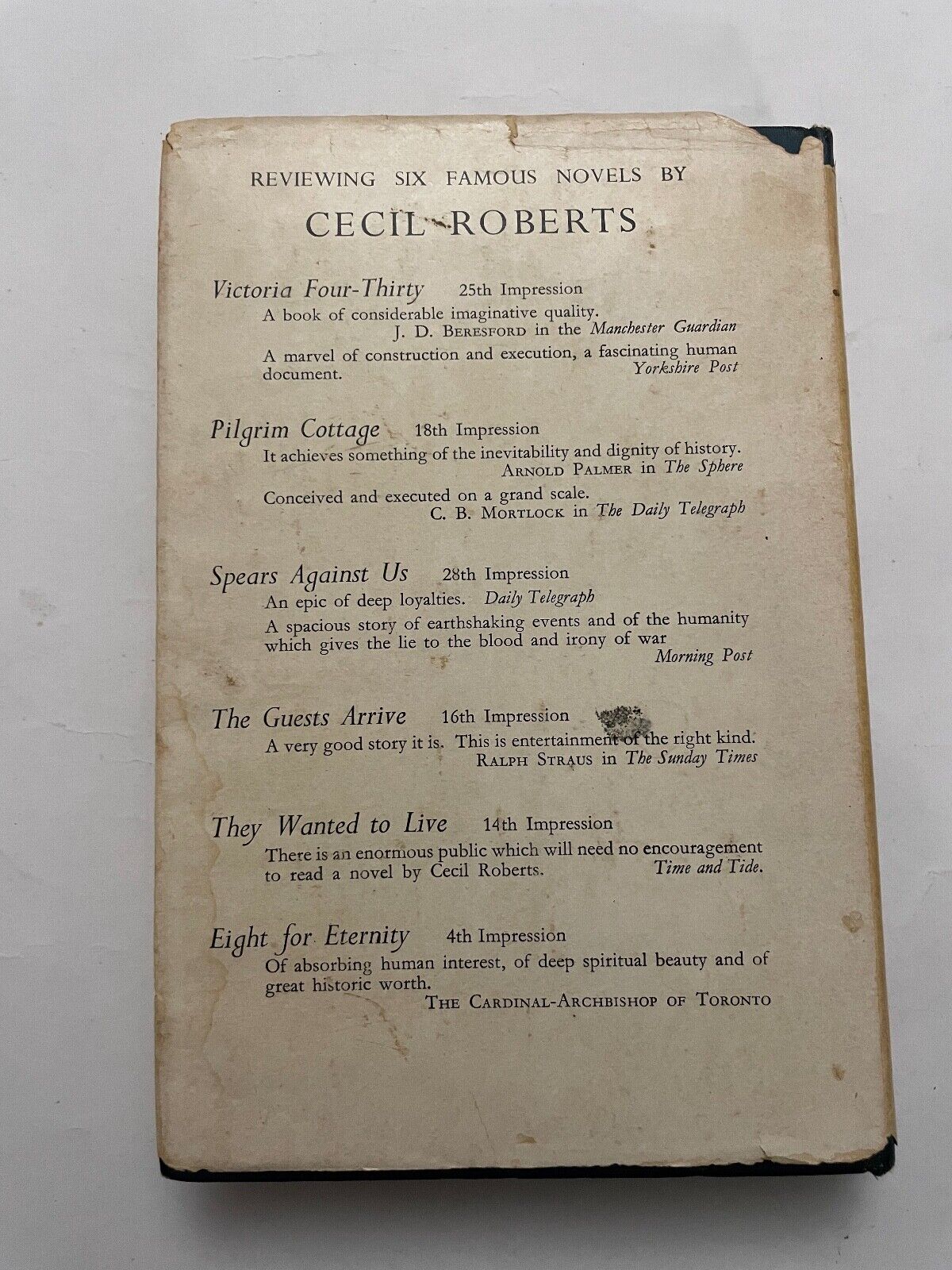 A Terrace in the Sun by Cecil Roberts (Hardcover, 1951) 1st edition