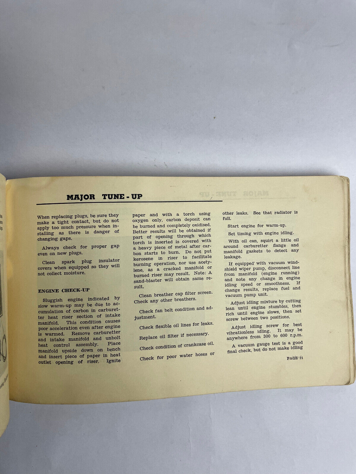 Tune-up Manual - for All Modern British Cars Keith Winser