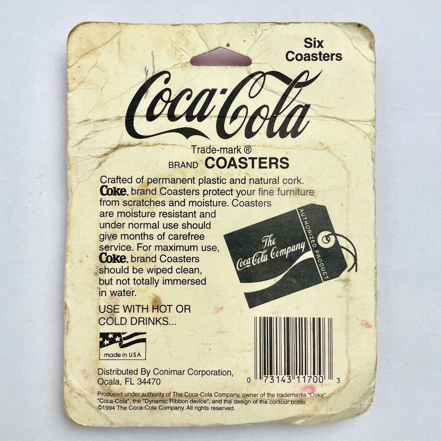 Coca-Cola - Vintage 1997 - Set Of 6 Coasters USA