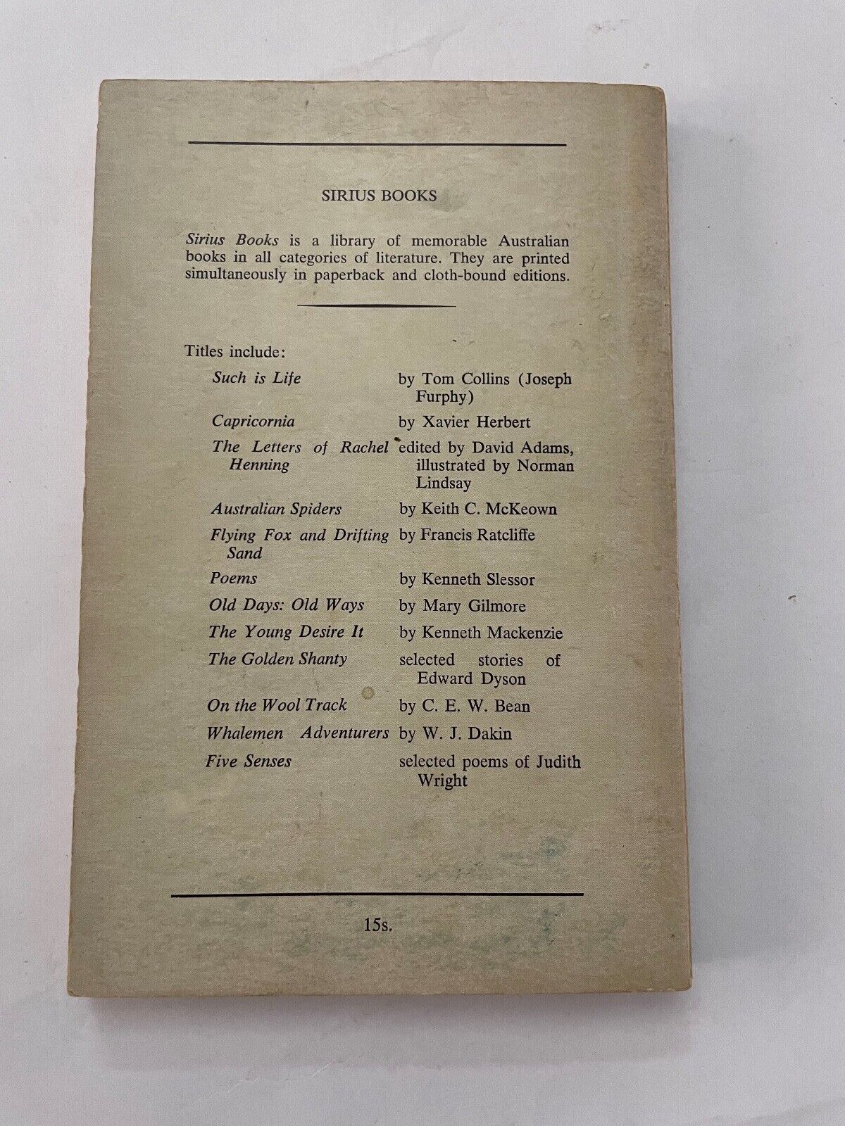 Five Senses By Judith Wright (Paperback, 1964)