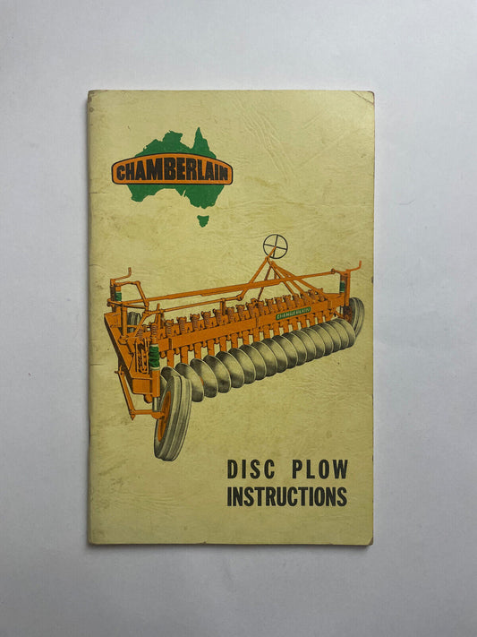 Chamberlain Disc Plow Instructions