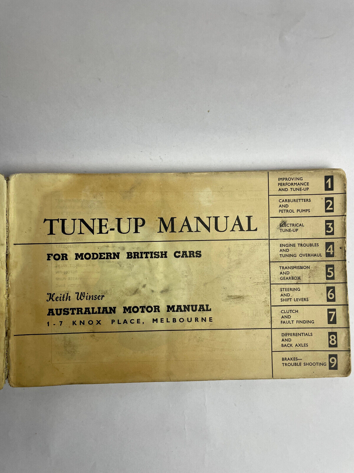 Tune-up Manual - for All Modern British Cars Keith Winser