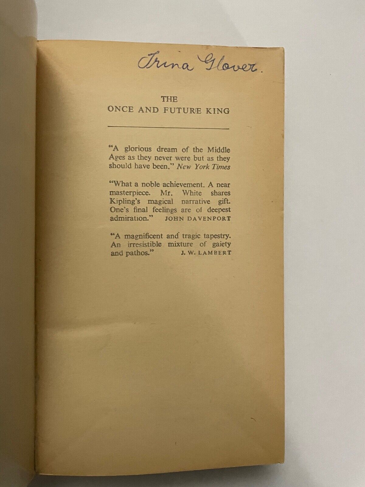 The Once and Future King by T. H. White (Paperback, Fontana)