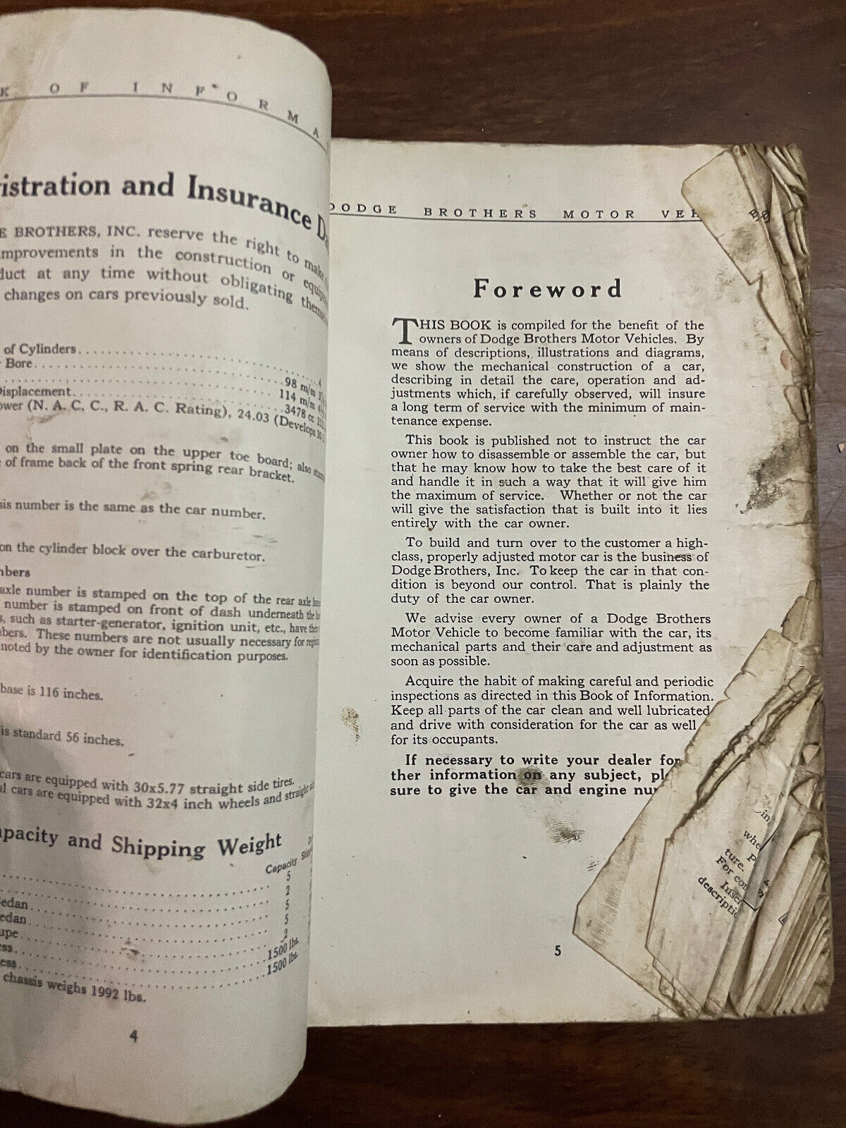 Two Books Of Information-Dodge Brothers Motor Vehicles - Dodge Brothers Detroit