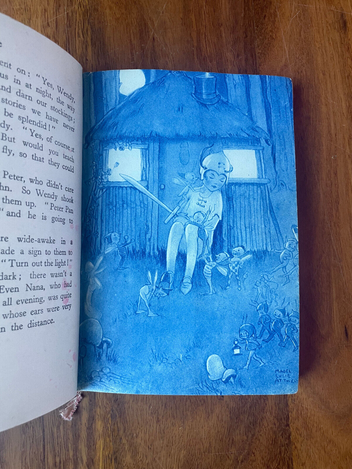 J.M Barrie's PETER PAN and WENDY Retold by May Byron Mabel Lucie Attwell 1945