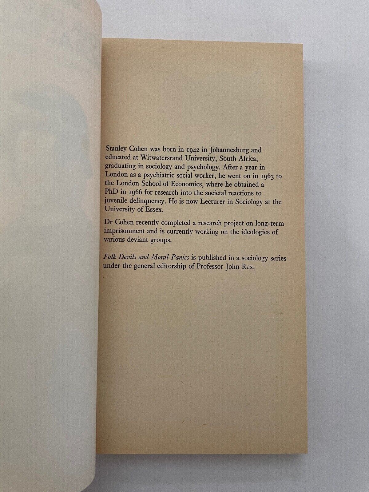 Folk Devils and Moral Panics by Stanley Cohen 1980