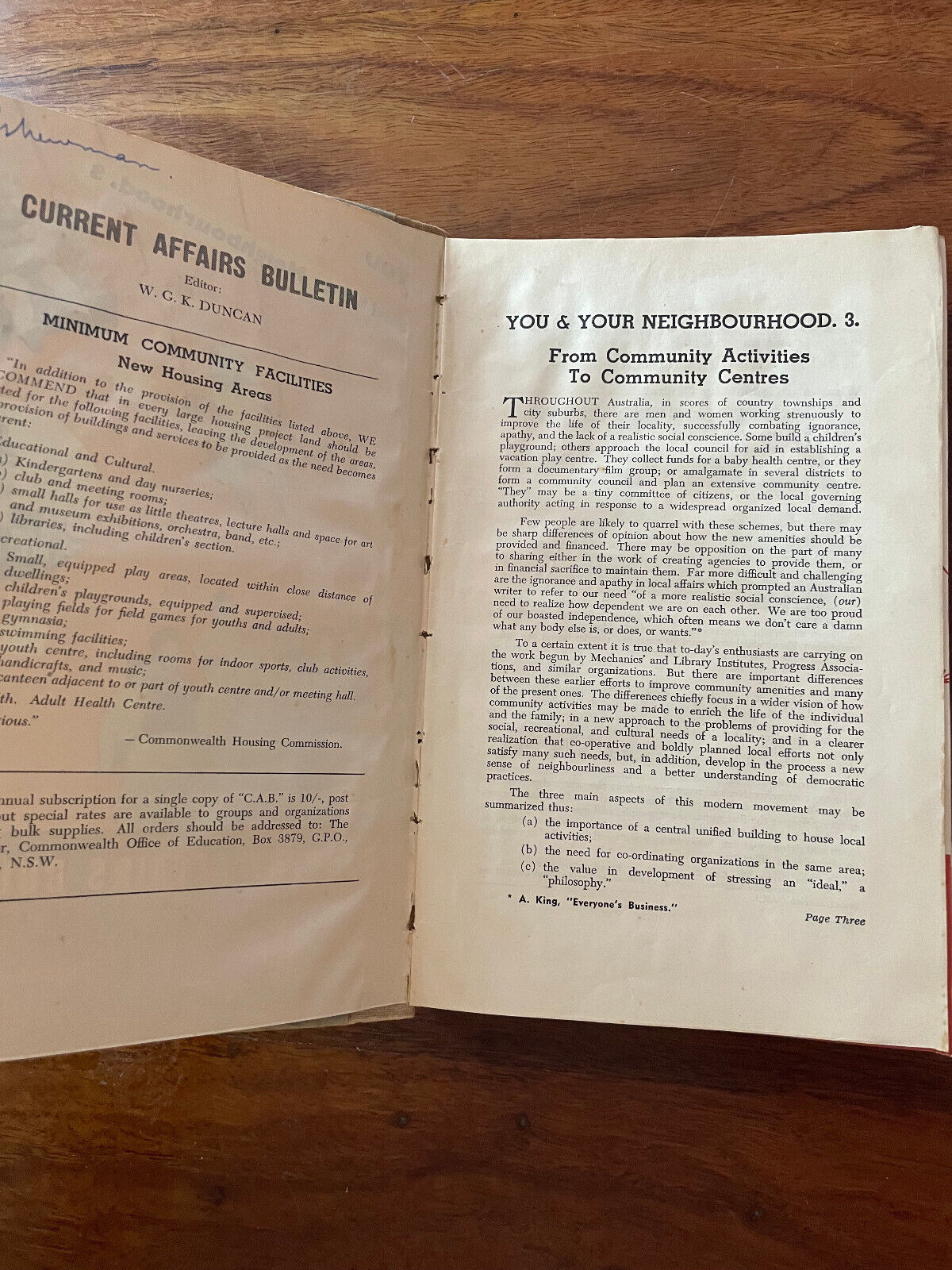Current Affairs Bulletins (bound) from 1948