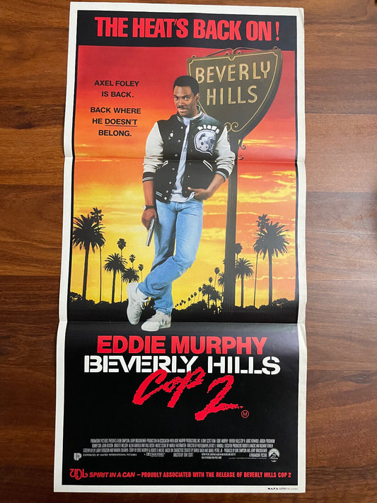 BEVERLY HILLS COP 2 Original Daybill Movie poster Eddie Murphy Judge Rheinhold