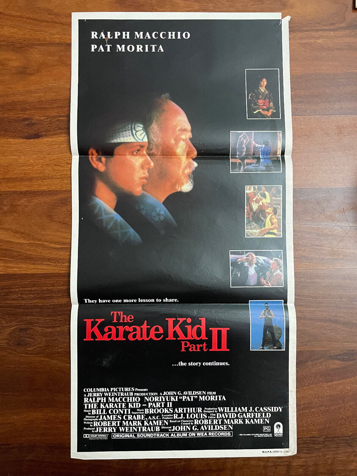 KARATE KID 2 1986 Orig Australian daybill movie poster Ralph Macchio Pat Morita