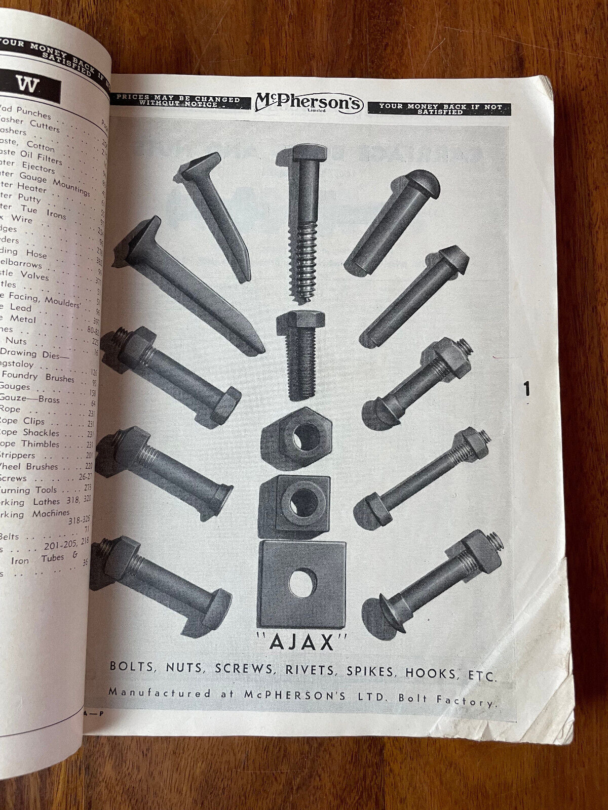 McPherson's Pty Ltd Tools and Machinery Catalogue 1949