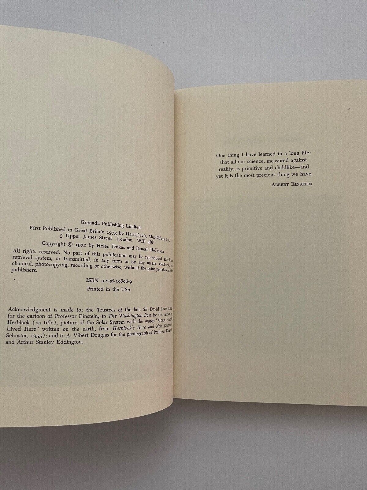 Albert Einstein: Creator and Rebel by Hoffman, Banesh; Dukas, Helen