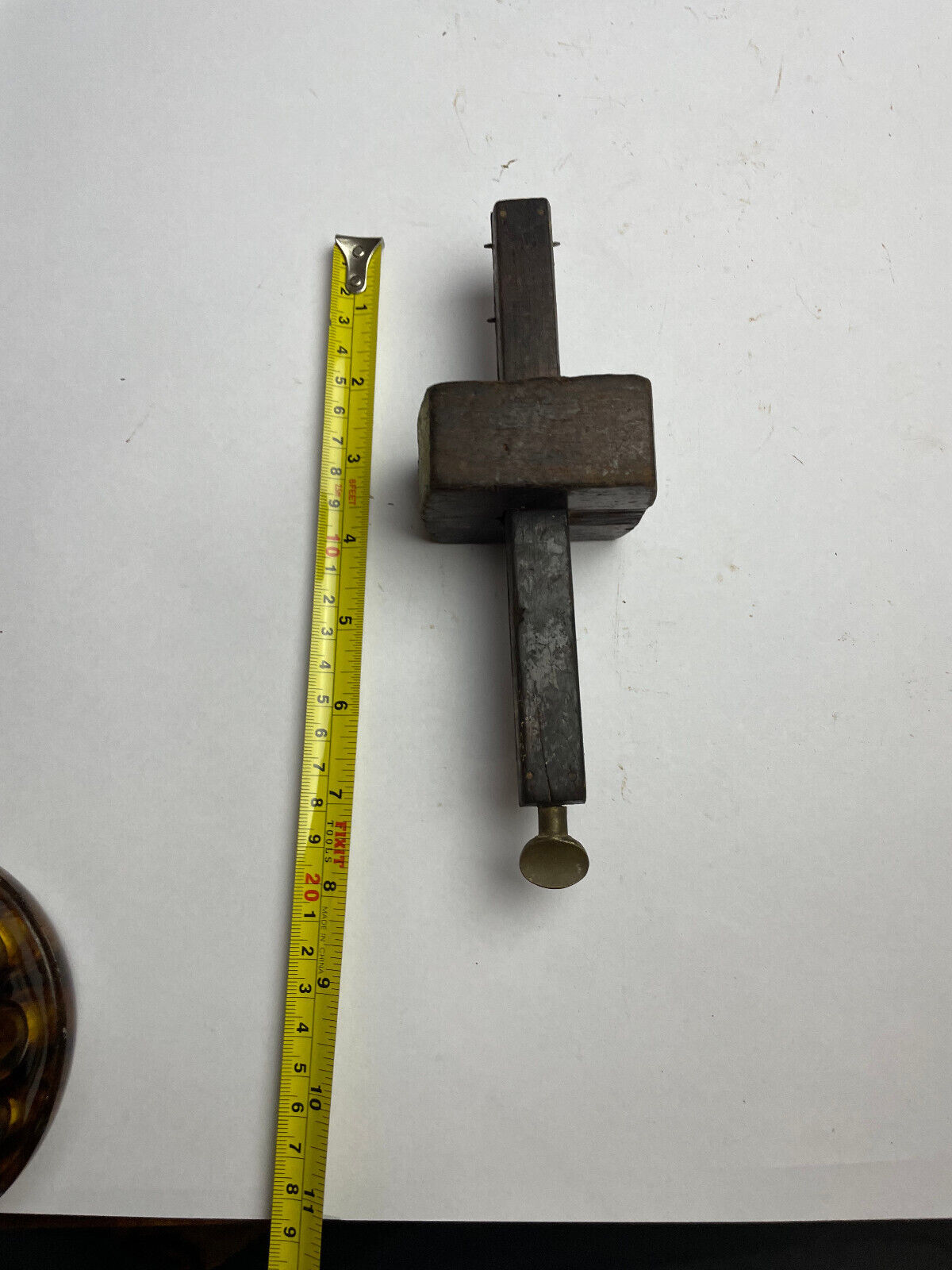 Antique Brass & Rosewood 8" Scribe