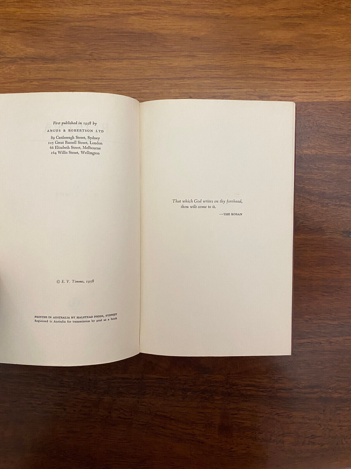 Robina E V Timms 1958 Hardcover 1st Edition