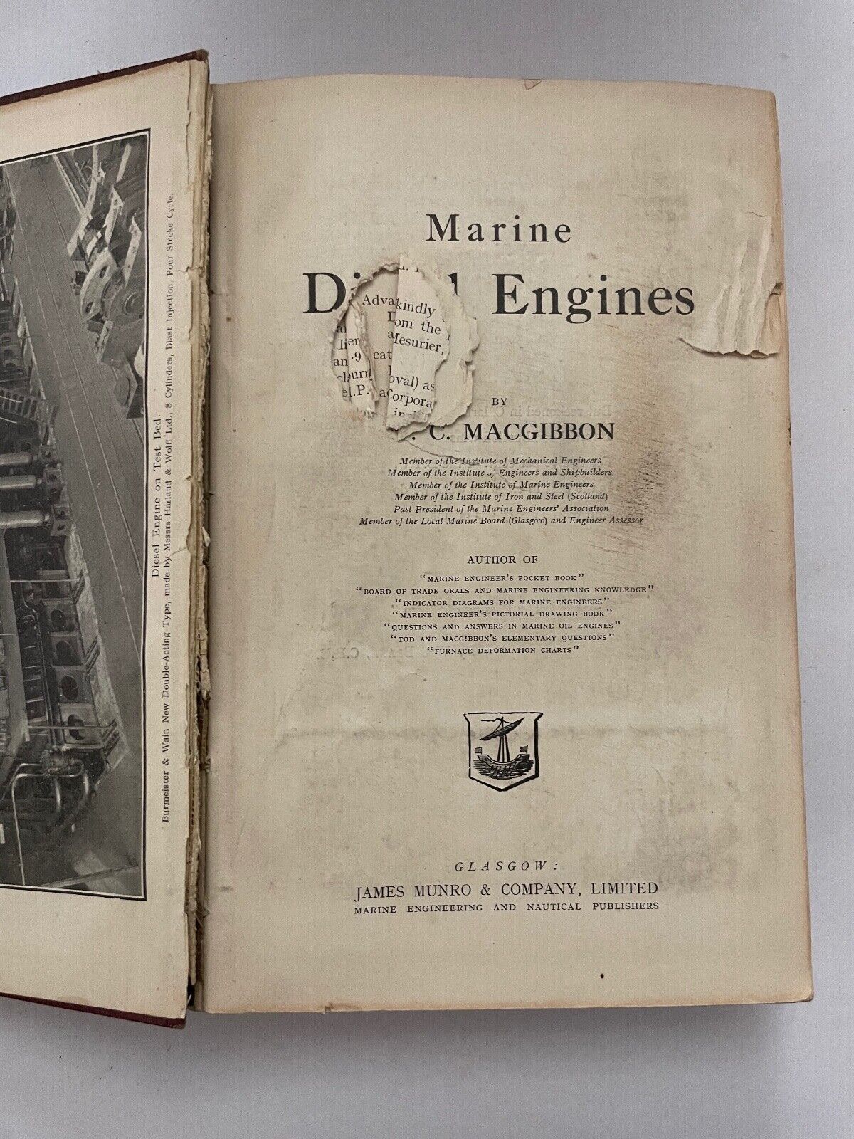 Marine Diesel Engines by WC MacGibbon