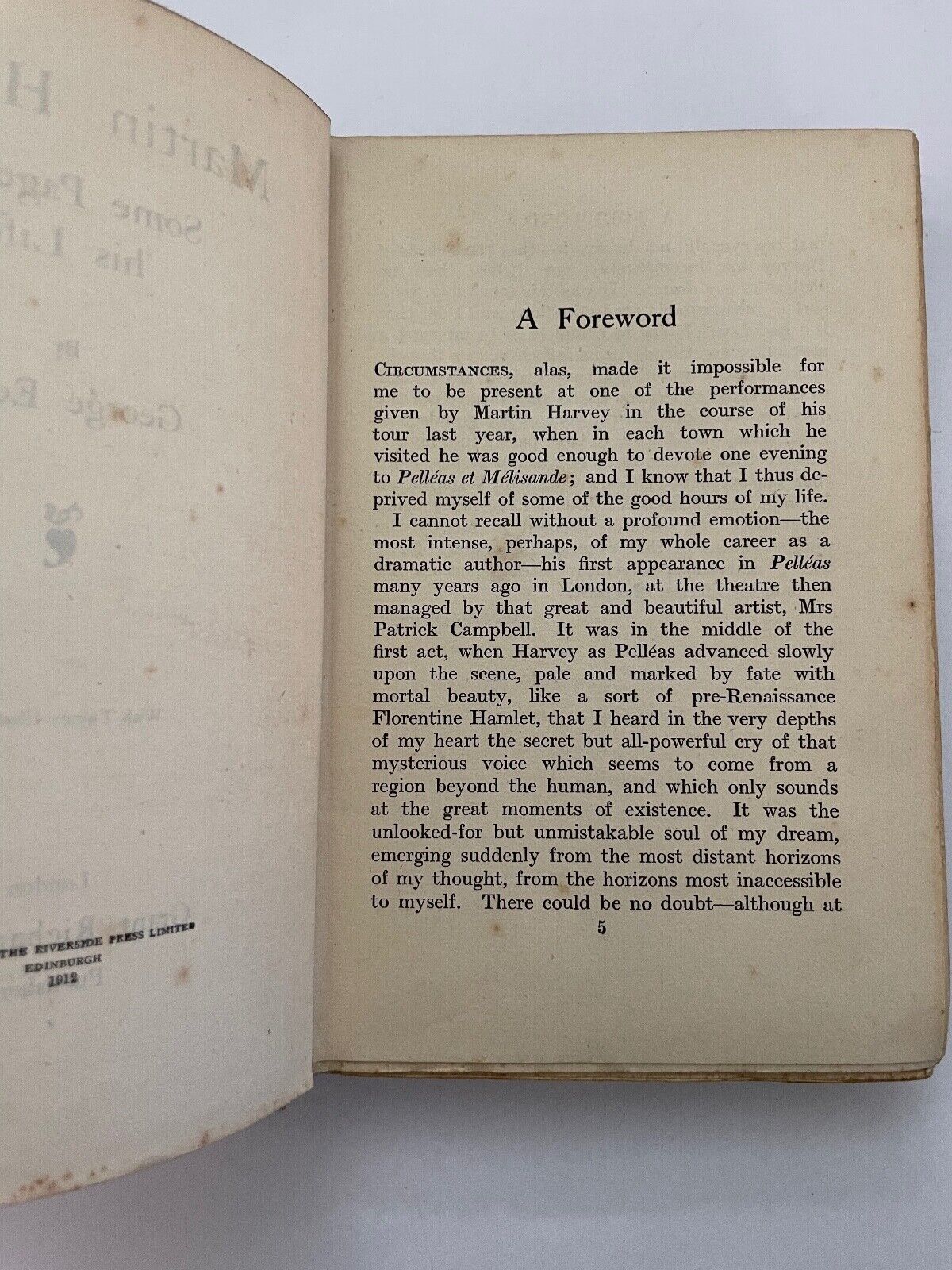 Martin Harvey Some Pages of His Life by George Edgar 1912
