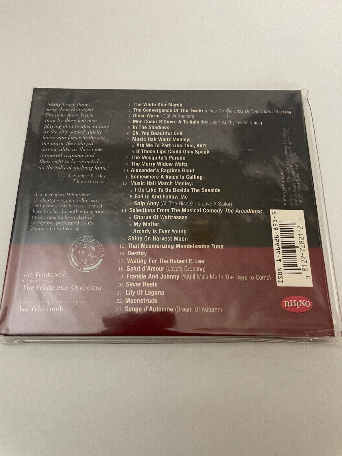 Ian Whitcomb and the White Star Orchestra Music as Heard on the Titanic CD