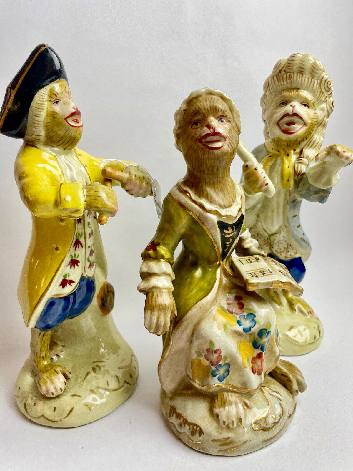 Reproduction German Pottery Monkey Band Members