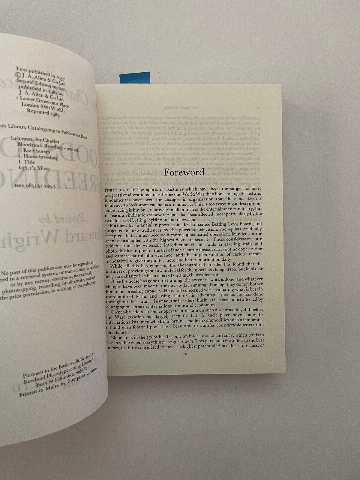 BLOODSTOCK BREEDING By Charles Leicester