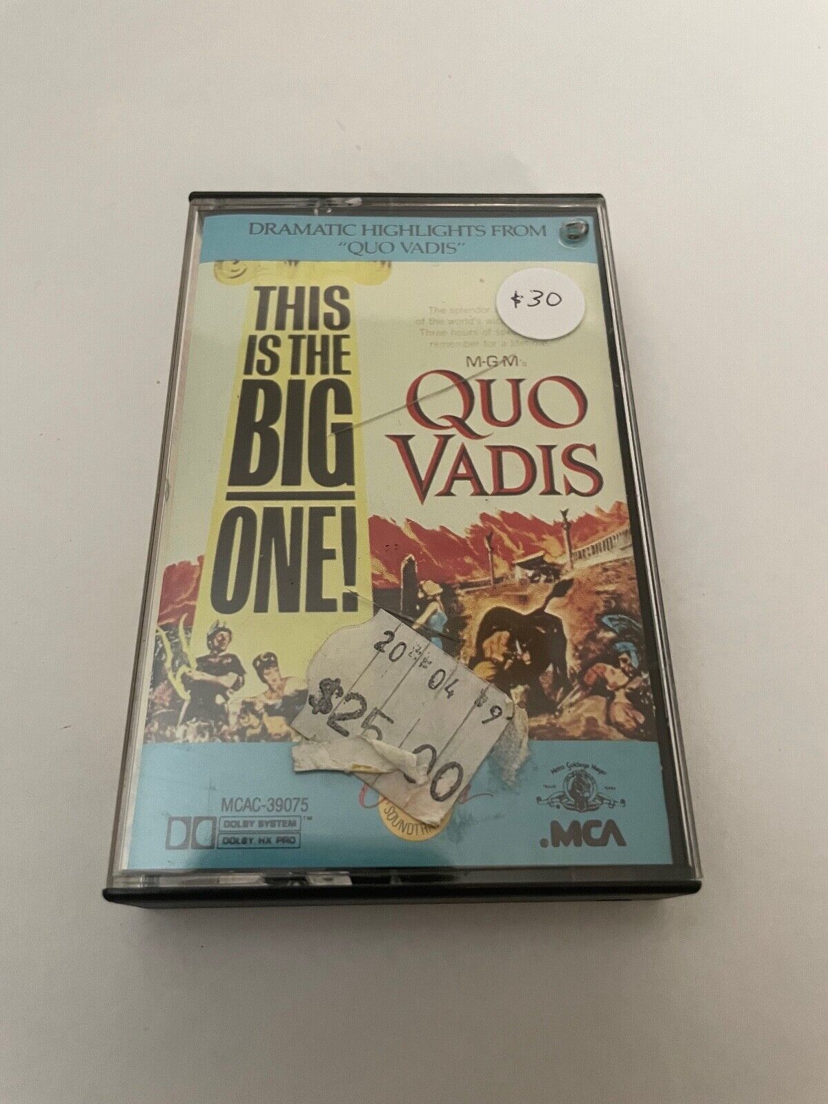 MGM Quo Vadis cassette tape