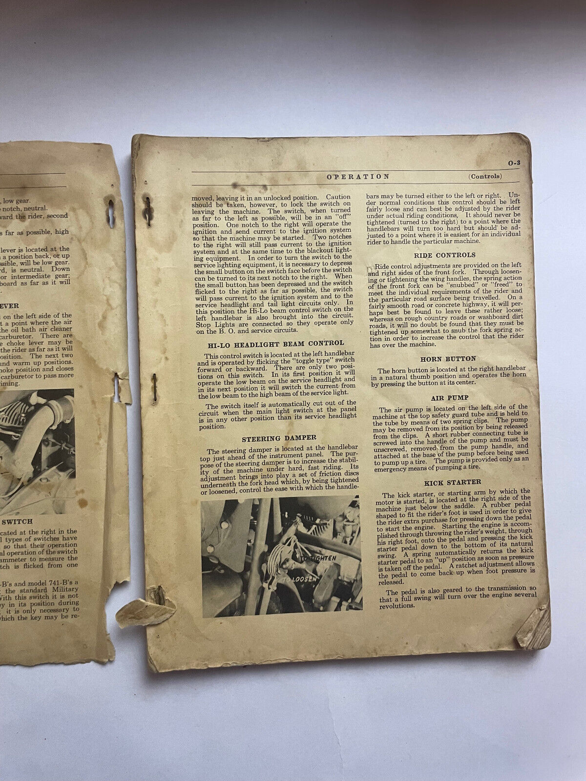 Original Indian MOTORCYCLE 741 & Sport Scout Operation & Maintenance Manual