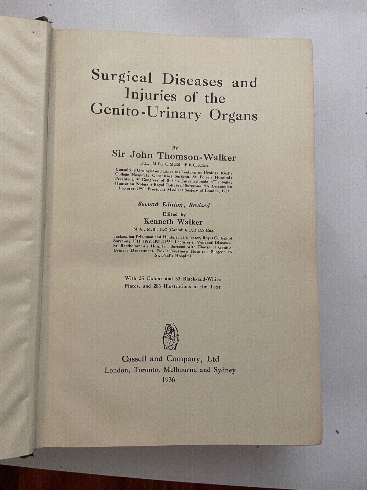 Surgical Diseases and Injuries of the Genito-Urinary Organs by John Thomson-Walk