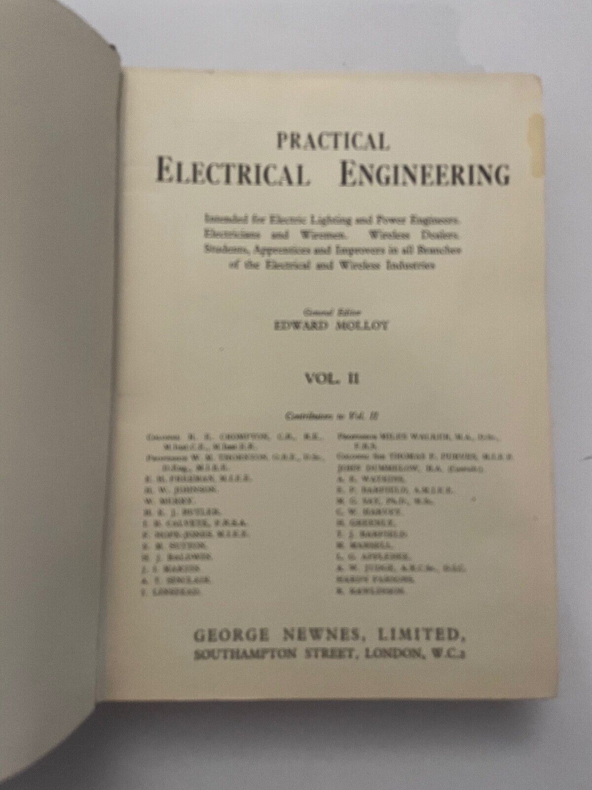 Newnes Practical Electrical Engineering Edward Molloy Vol 2