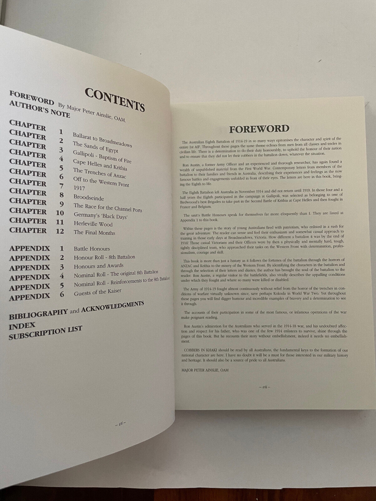 Cobbers in Khaki – the History of the 8th Battalion, 1914 – 1919 (1st Edition)