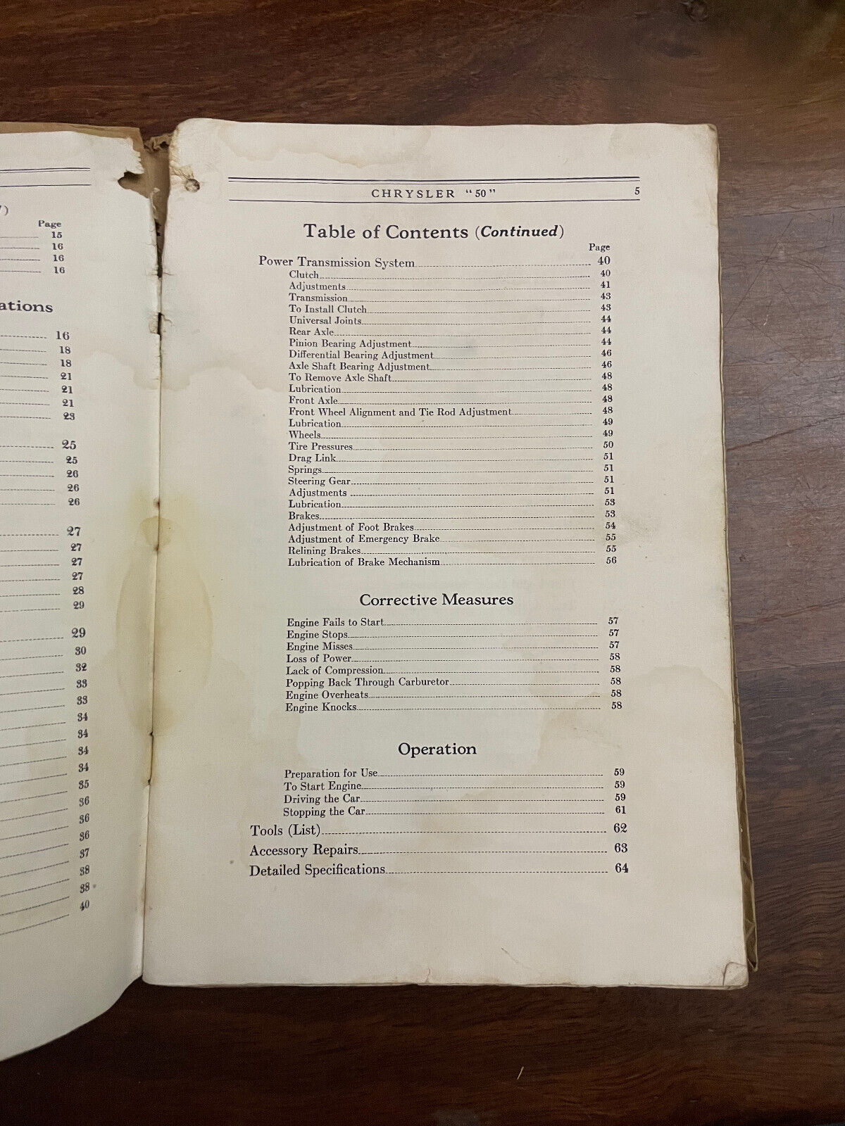 Original Chrysler "50" Instruction Book 1926 Owner's Manual