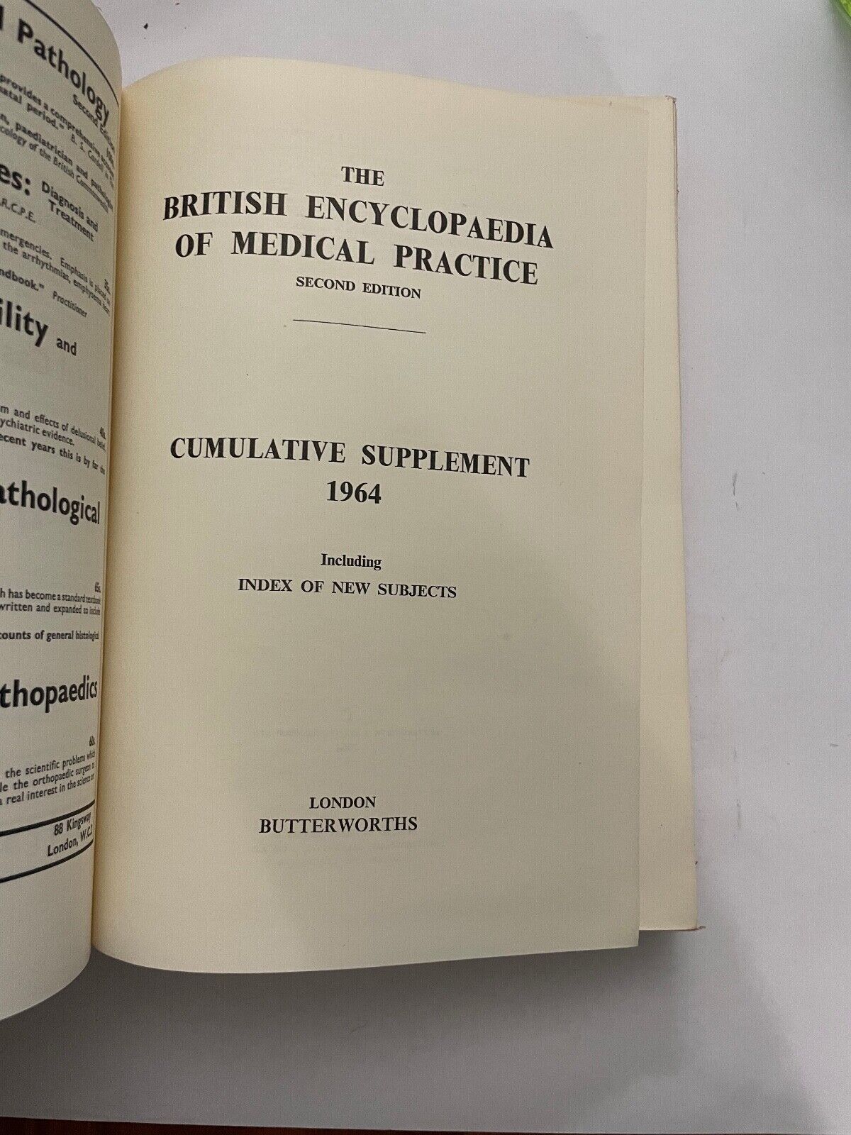 The British Encyclopaedia of Medical practice 1965 supplement