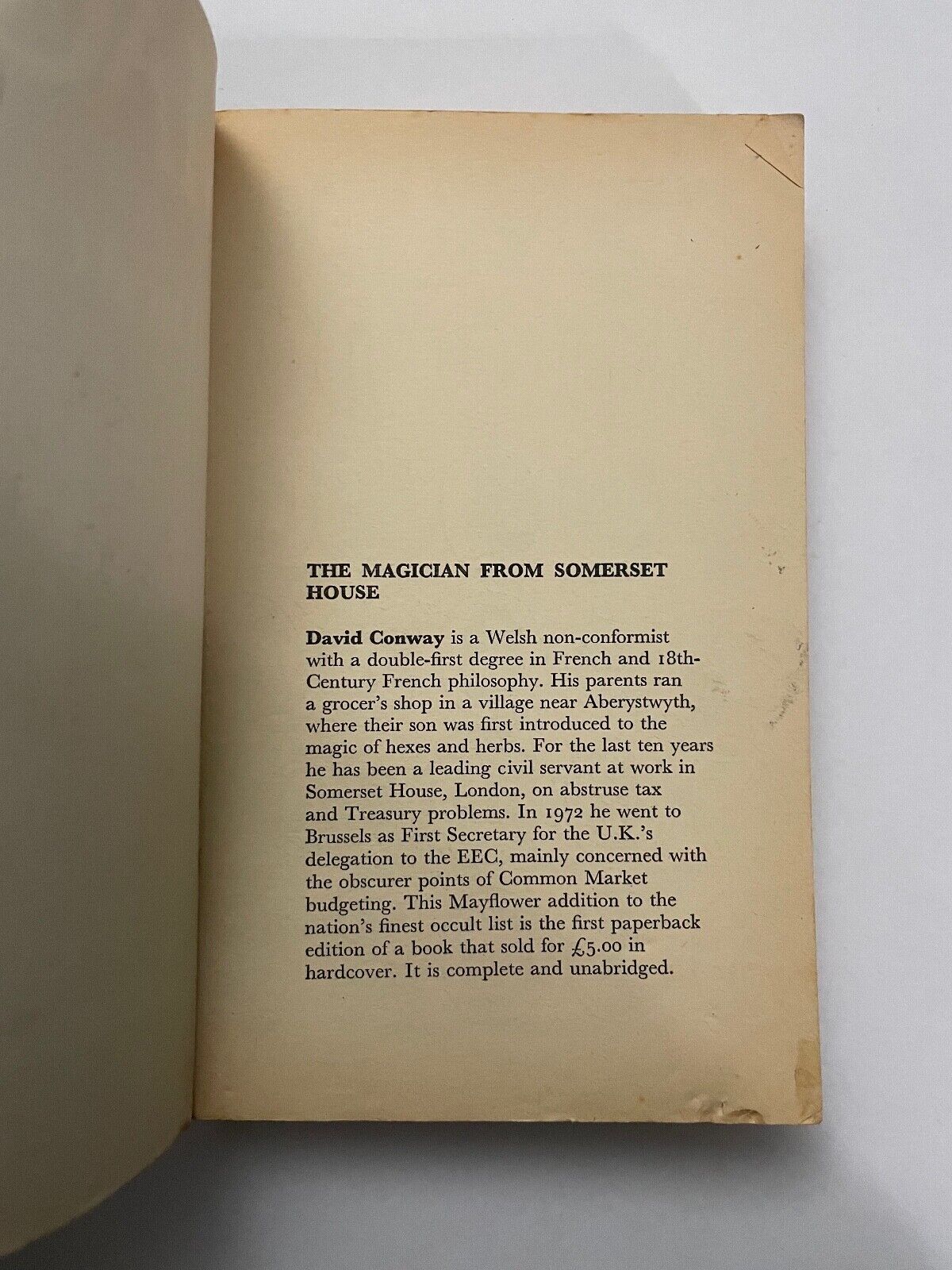Magic: An Occult Primer by Conway, David -Paperback